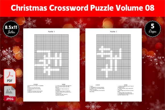 Christmas Crossword Puzzle KDP Volume-08