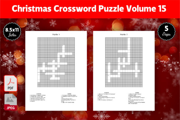 Christmas Crossword Puzzle KDP Volume-15