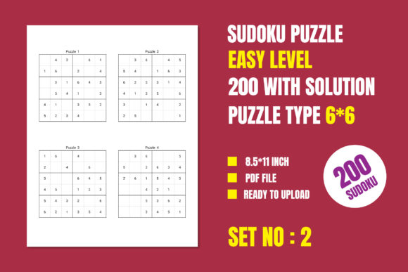 Discover the Fun and Benefits of Easy 200 Sudoku Puzzle 6x6, Vol-2
