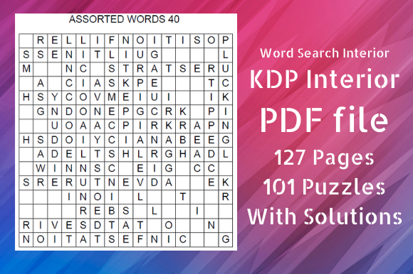 Explore Word Search 8.5x11 Puzzle for KDP