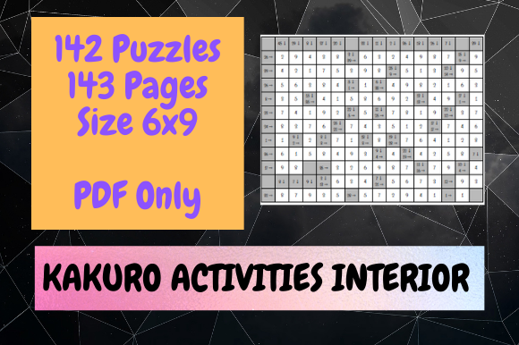 Kakuro Puzzles for Creative Design Projects