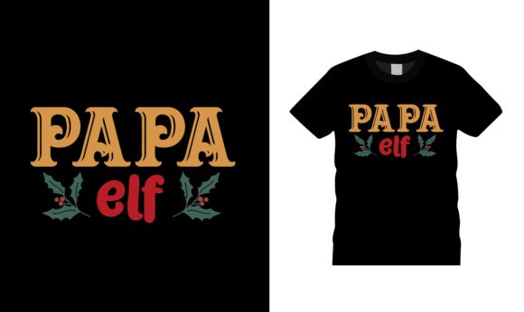 Papa Elf Christmas T-Shirt Design: A Festive and Versatile Addition to Your Holiday Collection